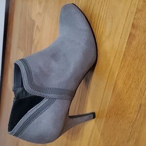 Gray Suade Booties